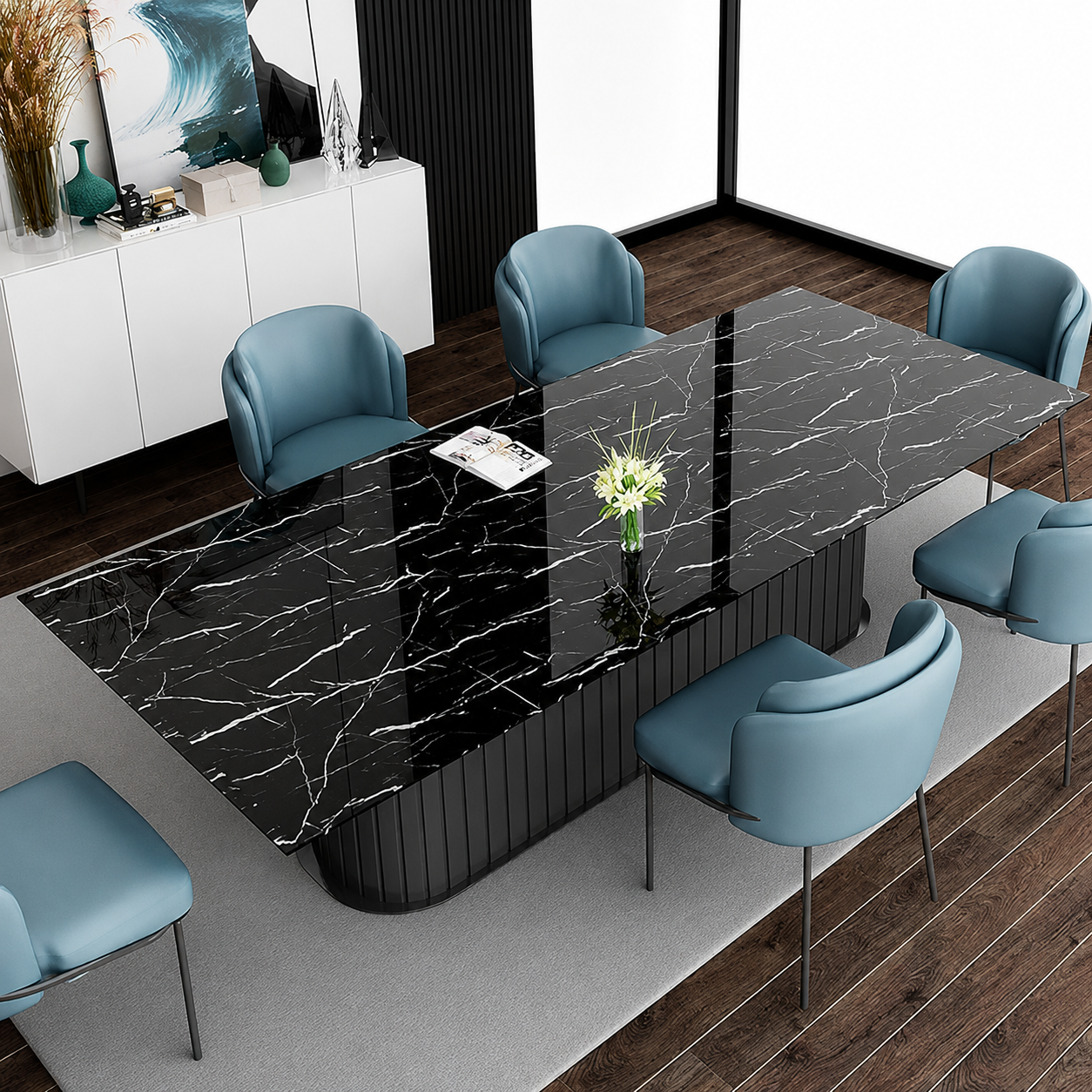 Black Marble Self Adhesive Wallpaper | Waterproof PVC Contact Paper