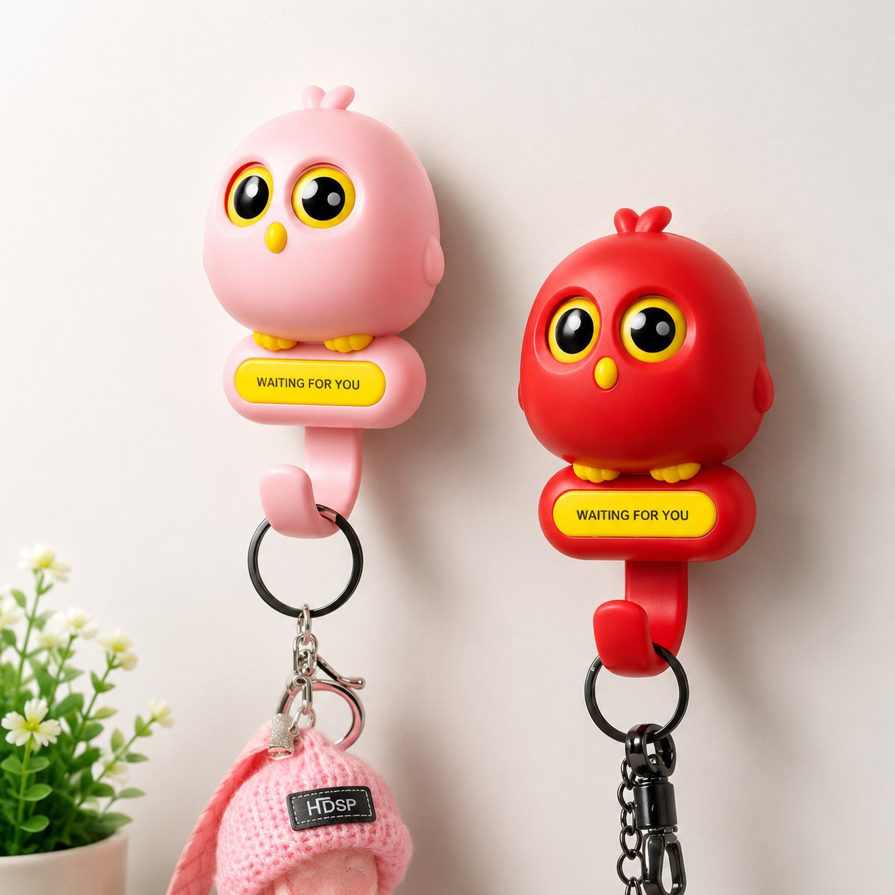 Cute Owl Wall Key Holder | Decorative Key Hook for Home