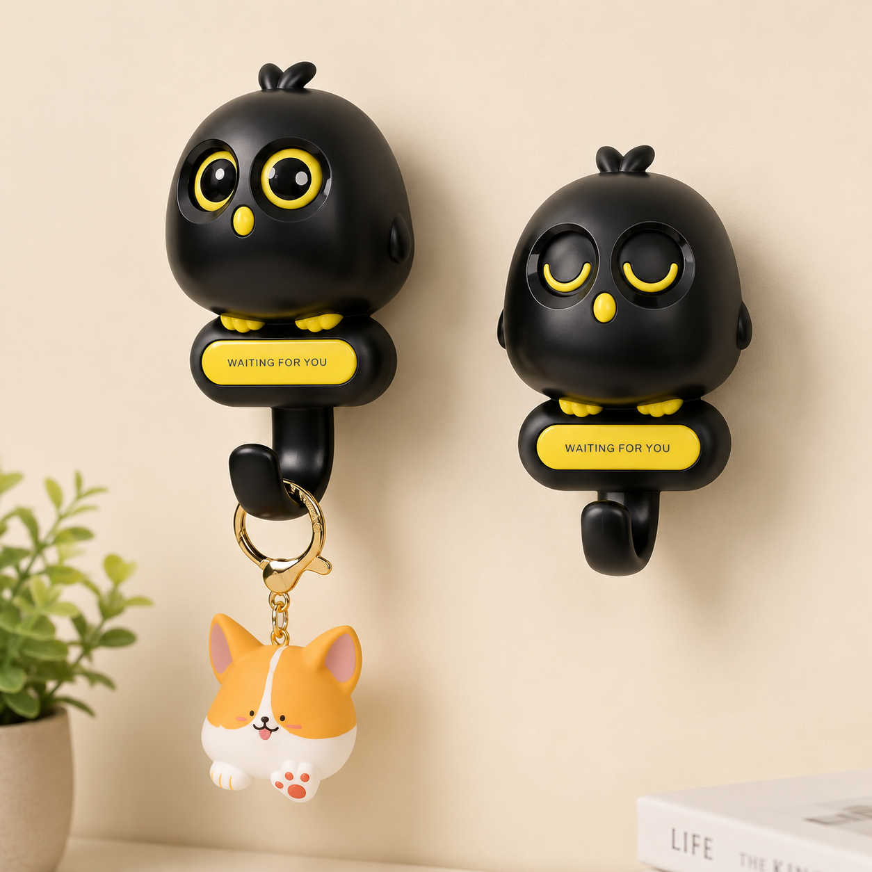 Cute Owl Wall Key Holder | Decorative Key Hook for Home