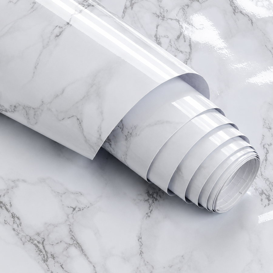 White Marble Self Adhesive Wallpaper | Waterproof PVC Contact Paper