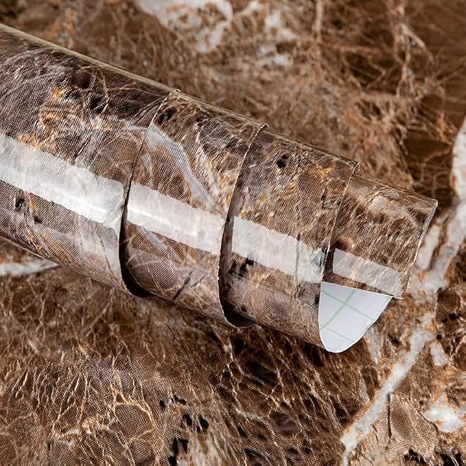 Brown Marble Self Adhesive Wallpaper | Waterproof PVC Contact Paper